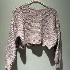Garage Lavender Knit Crew Neck Sweater
